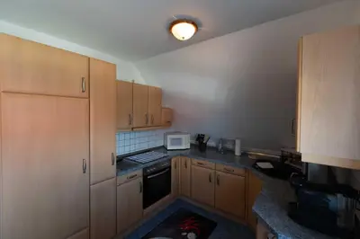 Küche/Küchenzeile in der Unterkunft Ferienwohnung Zeiß