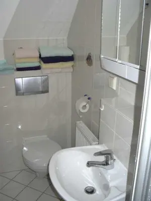 Ein Badezimmer in der Unterkunft Ferienwohnung 