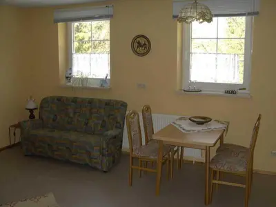 Ein Sitzbereich in der Unterkunft Ferienwohnung 