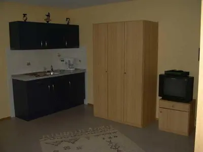 Küche/Küchenzeile in der Unterkunft Ferienwohnung 