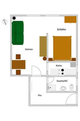Grundriss der Unterkunft Ferienwohnung 