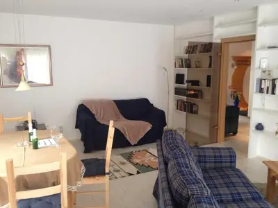 Ein Sitzbereich in der Unterkunft Ferienhaus Arnold