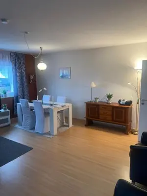 Ein Sitzbereich in der Unterkunft Gemütliche Wohnung im Harz