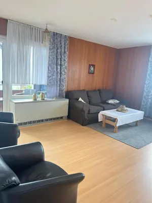 Ein Sitzbereich in der Unterkunft Gemütliche Wohnung im Harz