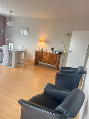 Ein Sitzbereich in der Unterkunft Gemütliche Wohnung im Harz
