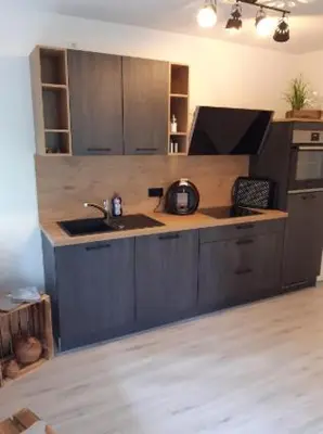 Küche/Küchenzeile in der Unterkunft Apartment Wurmbergblick
