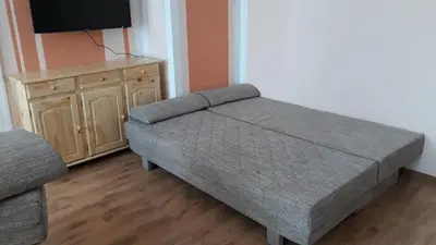Ein Bett oder Betten in einem Zimmer der Unterkunft Der Pölkenhof