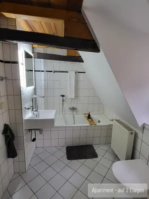 Ein Badezimmer in der Unterkunft Anno 1577 - Marktkirchhof 6