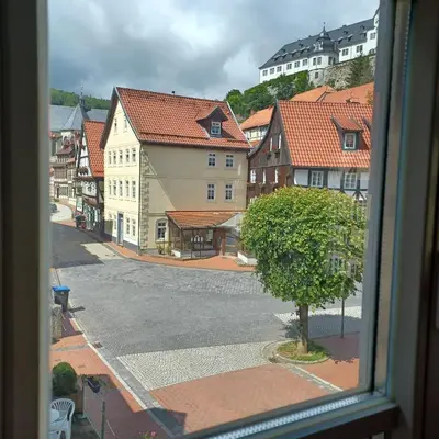 Ein allgemeiner Bergblick oder ein Berglick von der Ferienwohnung aus