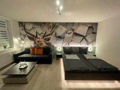 Ein Bett oder Betten in einem Zimmer der Unterkunft HarzFokus - Freshnest #Netflix#Wlan#Zentrum