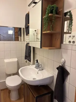 Ein Badezimmer in der Unterkunft FeWo Am Kanonenberg 3
