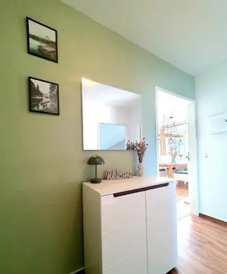 Küche/Küchenzeile in der Unterkunft Ferienwohnung 