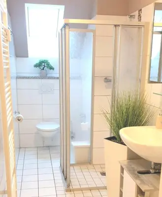 Ein Badezimmer in der Unterkunft Ferienwohnung 