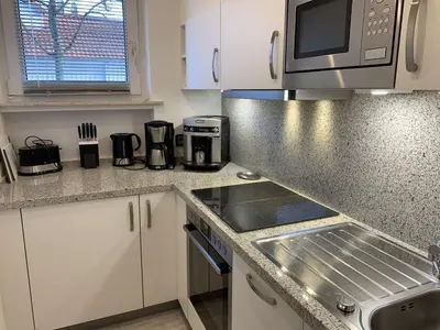 Küche/Küchenzeile in der Unterkunft Ferienwohnung Köhnke 3