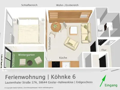 Grundriss der Unterkunft Köhnke 6 Comfortable holiday residence