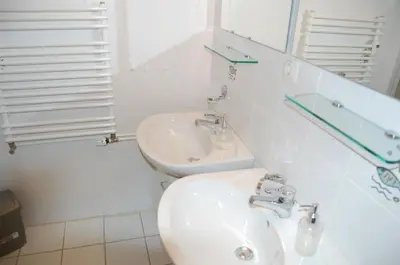Ein Badezimmer in der Unterkunft Ferienwohnung Dorna