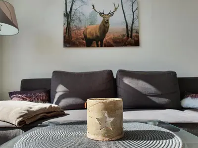 Ein Sitzbereich in der Unterkunft Harz Dream - Vier Jahreszeiten