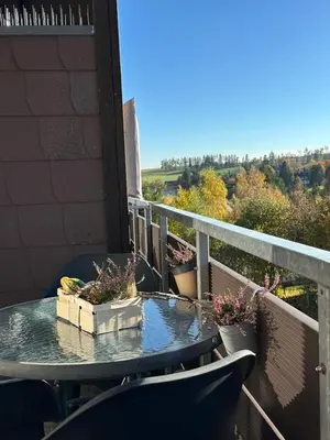 Ein Balkon oder eine Terrasse in der Unterkunft Harzlicht - Dein Basislager für Urlaub und Abenteuer im Oberharz