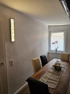 Ein Sitzbereich in der Unterkunft Ferienhaus zu den Ilsefällen