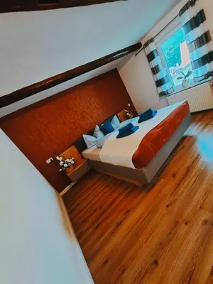 Ein Sitzbereich in der Unterkunft Ferienhaus zu den Ilsefällen
