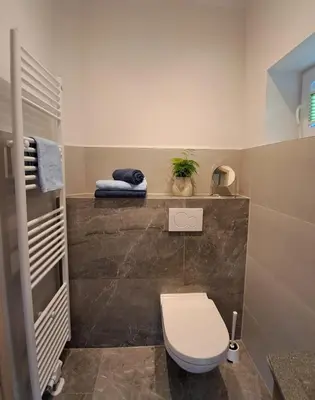 Ein Badezimmer in der Unterkunft Studio Blick zum Schloss Wernigerode