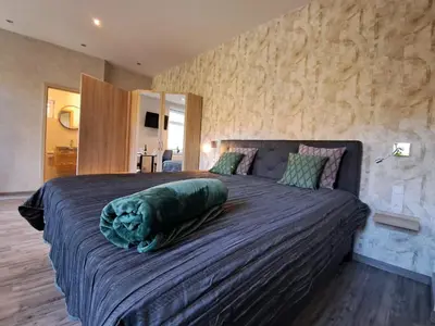 Ein Bett oder Betten in einem Zimmer der Unterkunft Studio Blick zum Schloss Wernigerode