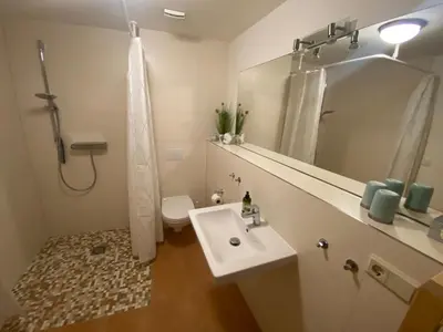 Ein Badezimmer in der Unterkunft Apartment am Pulverturm