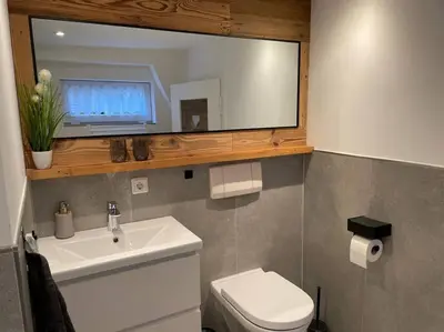 Ein Badezimmer in der Unterkunft Ferienhaus Charlotte