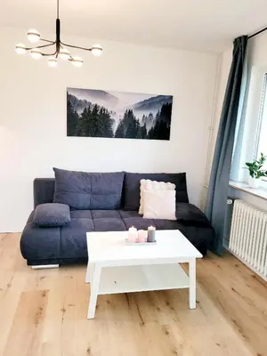 Ein Sitzbereich in der Unterkunft Goldenes Geisslein
