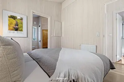 Ein Bett oder Betten in einem Zimmer der Unterkunft Ferienhaus Panoramablick 18 - Sankt Andreasberg im Harz