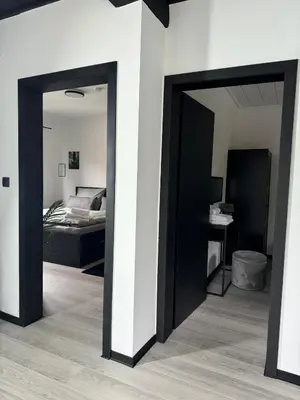 Ein Bett oder Betten in einem Zimmer der Unterkunft Jacks Ferienhaus Braunlage nähe der Seilbahn