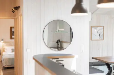 Ein Bett oder Betten in einem Zimmer der Unterkunft Ferienhaus Silberhütte - Sankt Andreasberg im Harz