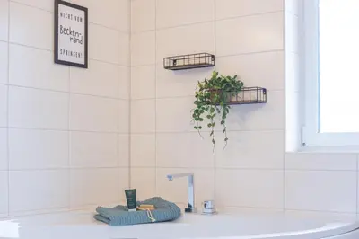 Ein Badezimmer in der Unterkunft Ferienhaus Silberhütte - Sankt Andreasberg im Harz