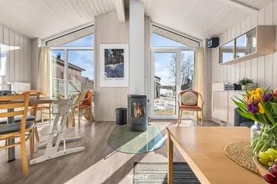 Ein Sitzbereich in der Unterkunft Ferienhaus Panoramablick 26 - Sankt Andreasberg im Harz