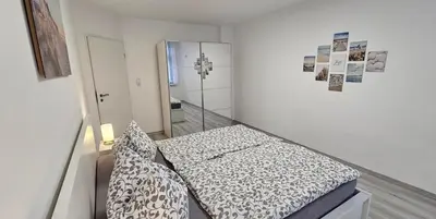 Ein Bett oder Betten in einem Zimmer der Unterkunft FeWo Rügenblick