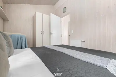 Ein Bett oder Betten in einem Zimmer der Unterkunft Ferienhaus Panoramablick 7 - Sankt Andreasberg im Harz
