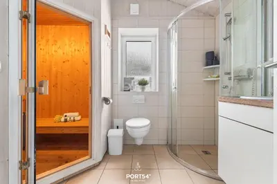 Ein Badezimmer in der Unterkunft Ferienhaus Panoramablick 7 - Sankt Andreasberg im Harz