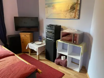 TV/Unterhaltungsangebot in der Unterkunft Zimmer mit eigenem Bad in Einfamilienhaus