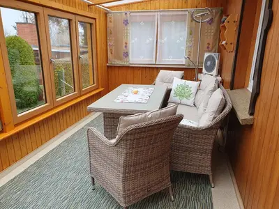 Ein Sitzbereich in der Unterkunft Nelius - Ferienhaus 1