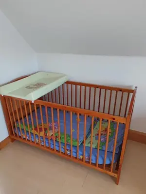Ein Bett oder Betten in einem Zimmer der Unterkunft Ferienhaus Anna