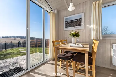 Ein Balkon oder eine Terrasse in der Unterkunft Ferienhaus Spitzenblick 1 - Sankt Andreasberg im Harz