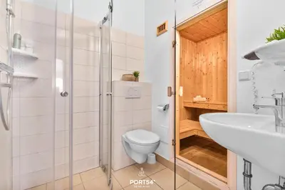 Ein Badezimmer in der Unterkunft Ferienhaus Panoramapark 39 - Sankt Andreasberg im Harz