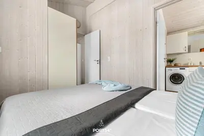 Ein Bett oder Betten in einem Zimmer der Unterkunft Ferienhaus Panoramablick 53 - Sankt Andreasberg im Harz
