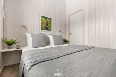 Ein Bett oder Betten in einem Zimmer der Unterkunft Ferienhaus Sonnenschein - St Andreasberg im Harz