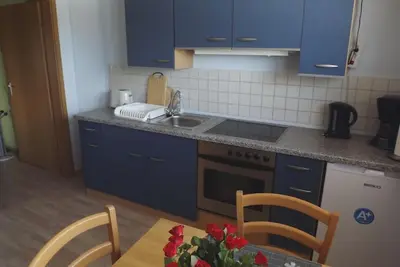 Küche/Küchenzeile in der Unterkunft Ferienwohnung am Harz