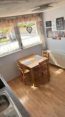 Ein Sitzbereich in der Unterkunft Ferienwohnung am Harz