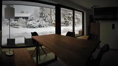Schulenberg-Apartment 1 mit Kamin im Winter
