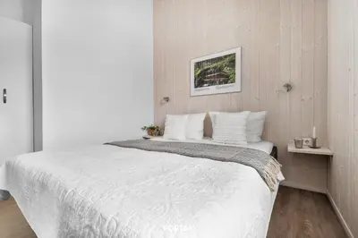 Ein Bett oder Betten in einem Zimmer der Unterkunft Ferienhaus Panoramablick 11 - Sankt Andreasberg im Harz