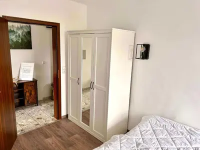 Ein Bett oder Betten in einem Zimmer der Unterkunft Ferienwohnung Abendsegler