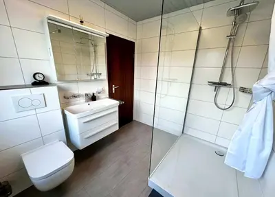 Ein Badezimmer in der Unterkunft Ferienwohnung Abendsegler